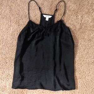 Nine West Black Lace Trim Tank Top